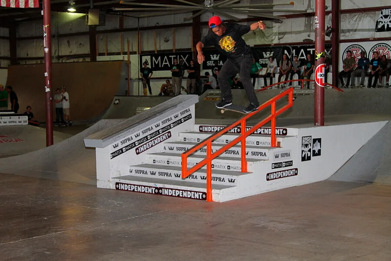 <!-- damnamATL2014saturday -->

Markus Jalaber killed it all over the course, here he half cab nose slides the handrail.