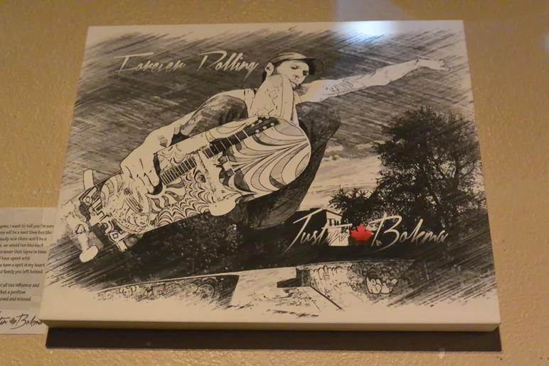 <!--bokmaartshow-->

Justin Bokma frontside air by Lui C. Printed on 16” x 20” canvas. <a href=