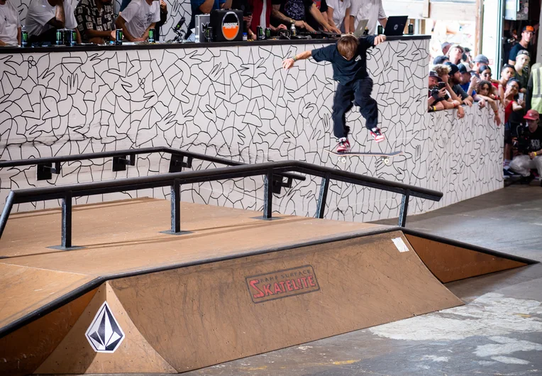 Well there was Yuto heelflipping into front boards...switch

<!--tampapro22finals-->