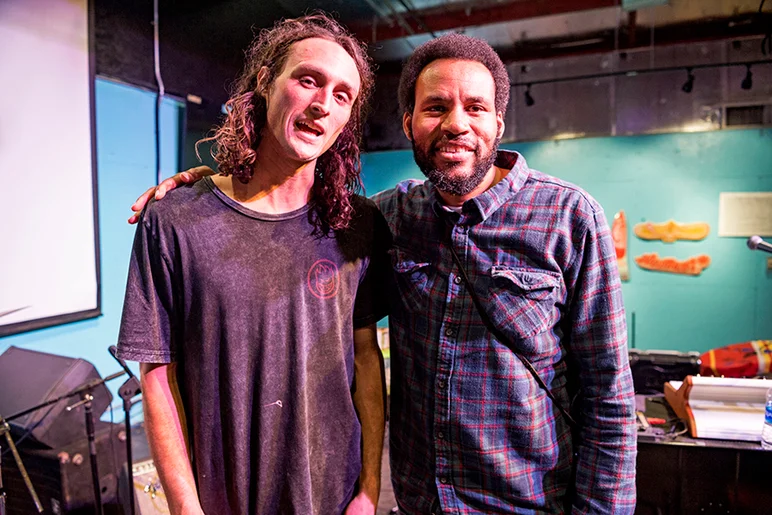<!--pro17-fricomp-->

More of the multi-talented, Evan Smith and Ray Barbee gearin' up the for last night's show (check photos from that coming later today).