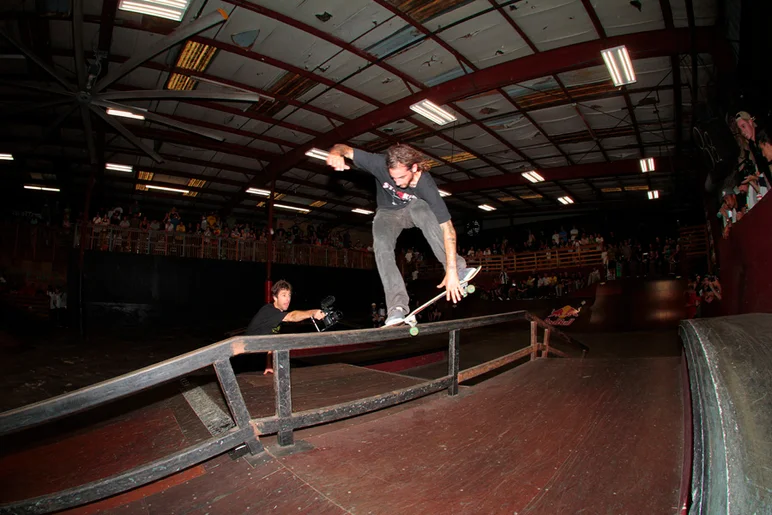 <!--bakerdemo-->

Figgy came through as the rail king with a Nose Grind Pull Over.