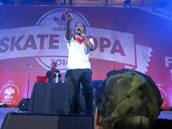 <!--agenda14-->

Right after the contest, Pusha T came out to shut down the event. Halfway through the set, Chris Brown joined him on stage for a song too. Thanks Adidas for an awesome contest.













