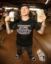 Matt holding stacks 