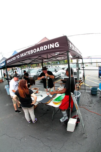 <!--btsb15-->

Outside we had a few tents up in the courtyard. Boards for Bros was out there setting up boards for less fortunate.