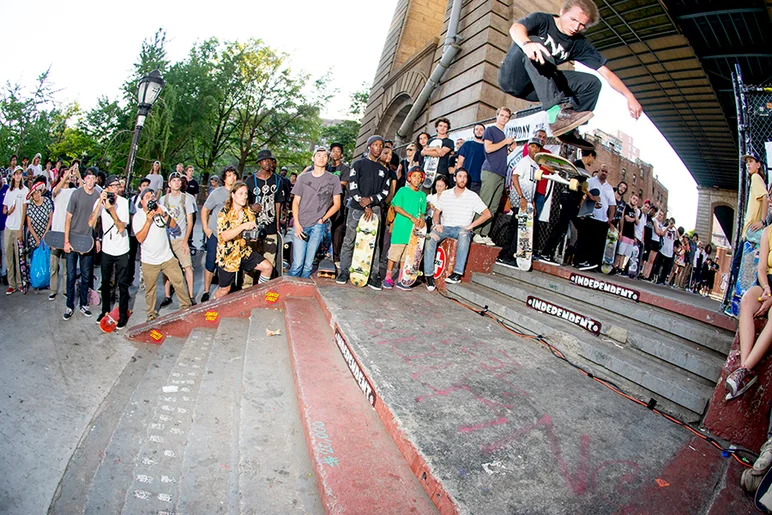 <!--danycsat-->

Clint Beswick surprised everyone and took home some cash for this insane nollie flip. Skating this thing ollie is no joke.