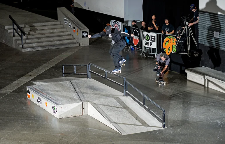 <!--dala18finals-->

Giovanni Vianna takes a break from being the Fakie/Cab King and Gaps a hefty Backlip.