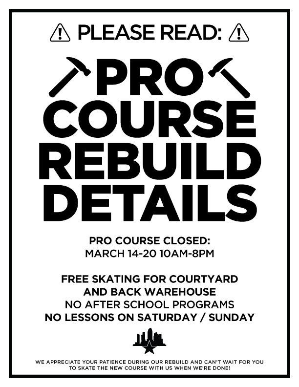 2022 Pro Course Rebuild Details