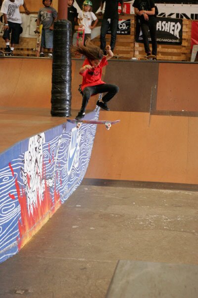 Alejandro Burnell was ripping. Kickflip off