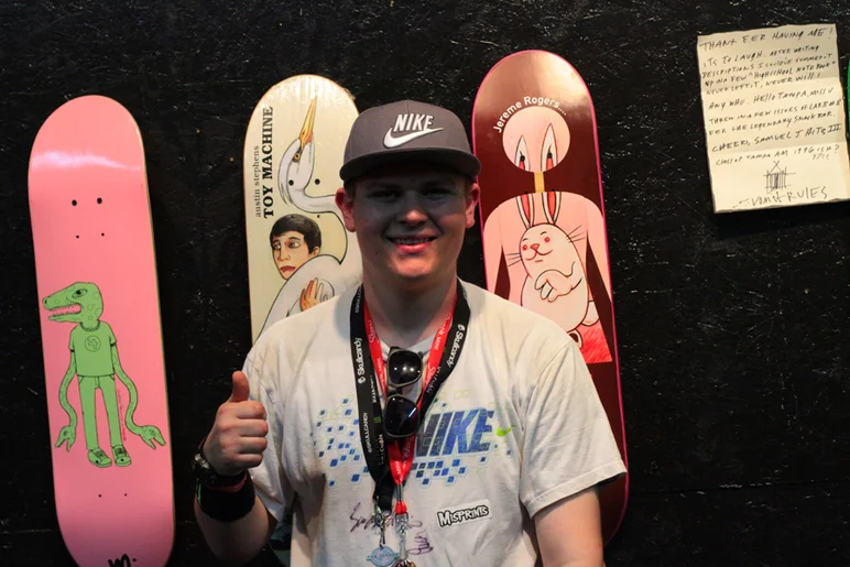 <!--pro15satnight-->
Kyle Francis came all the way down from the Northeast to enjoy the contest.