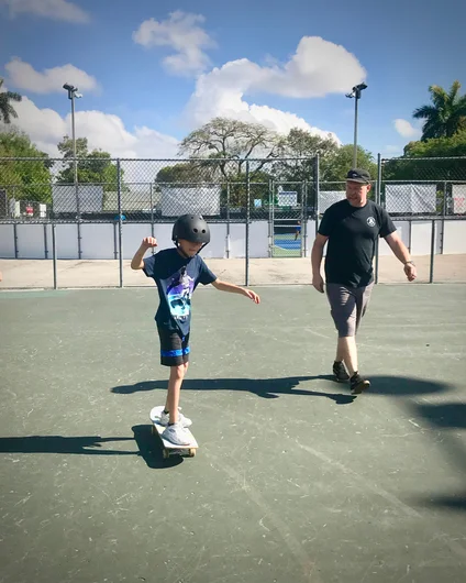 <!--b4bbroward-->
It was “all hands on deck” as Joel Box (Boards for Bros Tampa HQ van driver and “lifter of heavy things”) pitched in to make sure all the kids got the basics they needed to keep skating on their own.