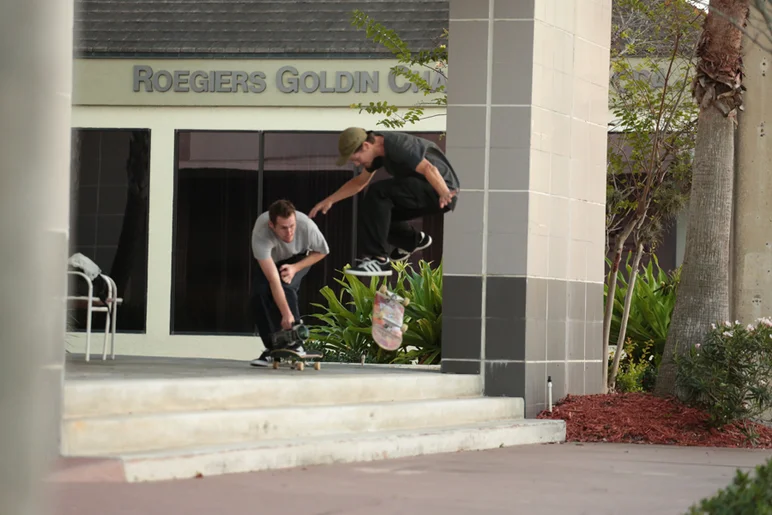 <!--toamia-->

Brandon nollie flips in a line as Colin chases him with his VX1000.