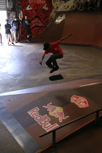 <!--coc2014-->
Josh Douglas from Island Water Sports has a smooth nollie FS half cab flip.