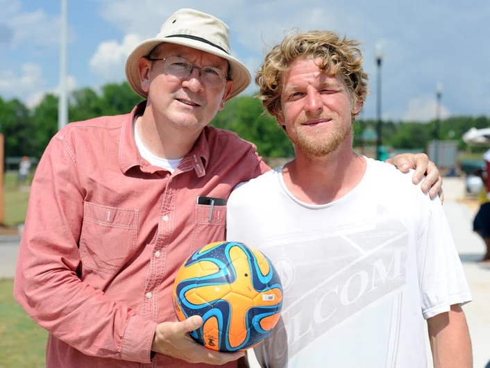 <!--Copa2014-->

Dennis Busenitz and Skin Phillips. It's fitting that these two are holding a soccer ball. After all, Adidas is gearing up for the World Cup, not to mention the first <a href=