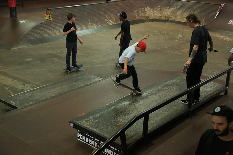 <!-- vdaymassacre2013 -->

Nick Noel FS crook right in front of our announcer, Chris Jata.