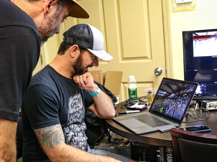 Meanwhile, Brian with the Auxiliary Channel is double checking footage for the Live Webcast that they produce for us every year.
<!--fridayam2023lastchance-->