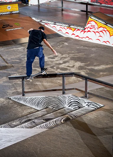 <!--am17sunday-->

After 540ing everything in his path, Jake Ilardi opts out for a Gap Smith Grind.