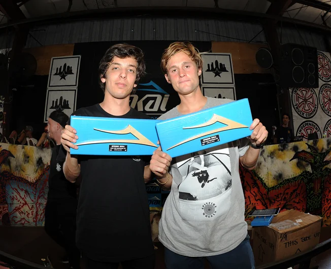 <!--springroll14-->

Daniel Espinoza and Sebo Walker from Lakai got special awards for being here. The last time Daniel skated in Tampa Am, he broke both of his wrists at the same time. We're glad that this trip was much kinder on your body, Daniel. 










