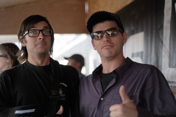 Steve Stratton from Volcom and Mark Appleyard