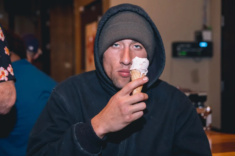 <!--pro19sunchill-->

I heard somewhere that Erick Winkowski always travels with his own ice cream. Dunno if that's true...