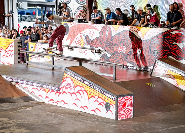 <!--am17sunday-->

Matchin his pants with the wall, Marcos finds himself in sync on a Frontside Bluntslide.