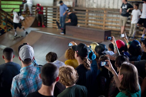 In the back, it looked like a concert was going on