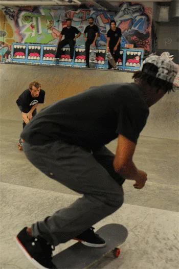 Markus Jalaber - kickflip frontside noseslide.<!-- Atlanta Road Trip to Da Playground -->