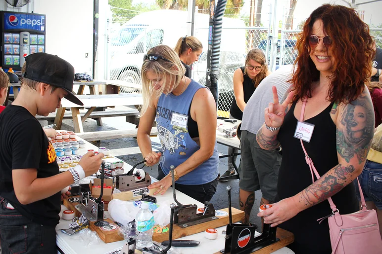 <!--mattwoodsday18-->
That's my friend Christa on the left. She recently started volunteering at Boards for Bros events and loves it.