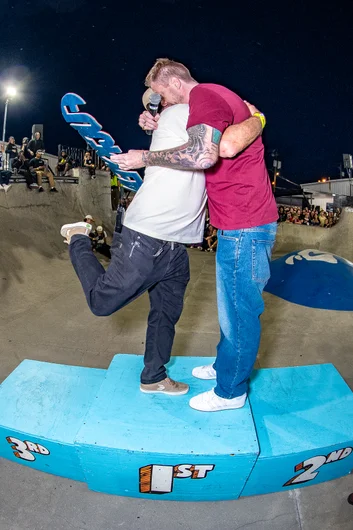 Brian and Bill hugging it out while Brian wears his favorite shoes!


<!--tampapro24concretejam-->