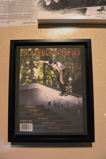 <!--bokmaartshow-->

Transworld cover, March 1996 mounted on 16” x 20” canvas in shadow box. $75. <a href=