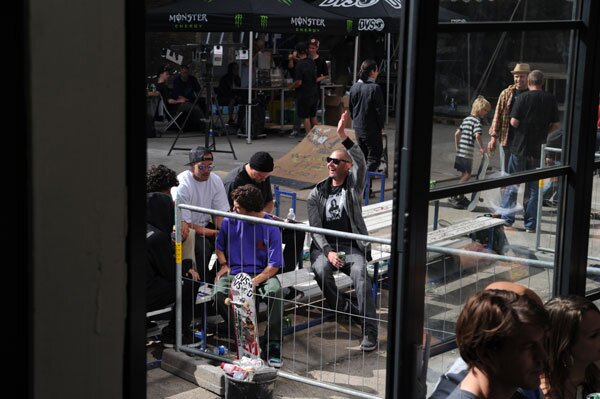 Outside, there's a party the entire time