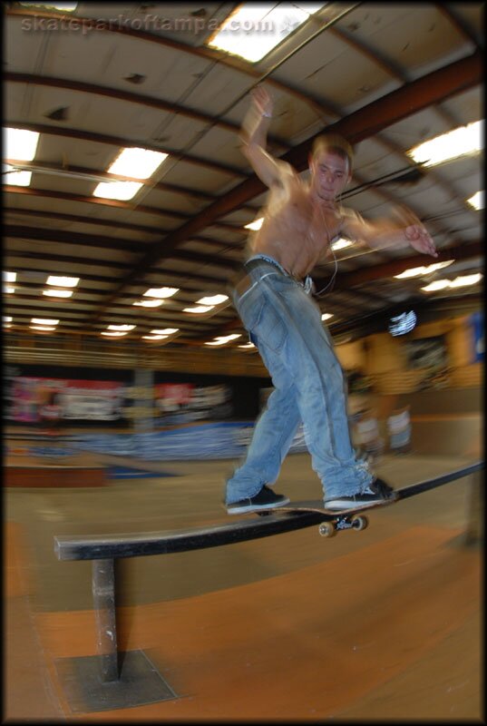 Nollie front board on the newly hacked off flatbar