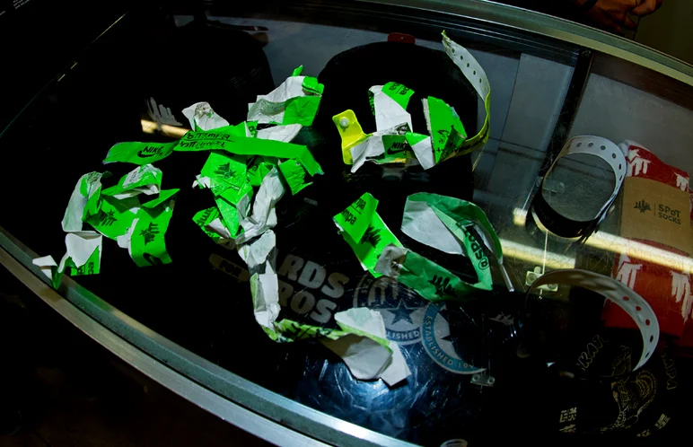 <!--sundaydaypro15-->

Sorry kids, Tampa Pro finals are sold out today, and don’t think your bush league counterfeit wrist bands are going to get you in, but good work on trying.  My favorite is the one made of duct tape and logos drawn on with a sharpie.