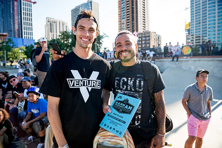 <!--dachi17practice-->

Chicagoan and Repeating Offender Mike Piwowar pulls off his money gun the Nosegrind Nollie Flip Out for 2nd place.