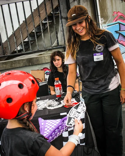 <!--girlsclinic19-->

Fabiana passed out some promo to this little girl and she was so stoked.
