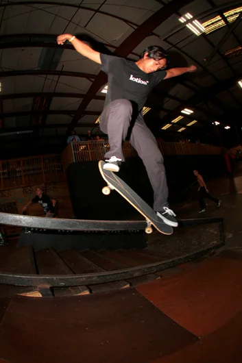 <!--gsd15-->

Uncle Sam killed the best trick down the set. Nose Grind Pop Over.