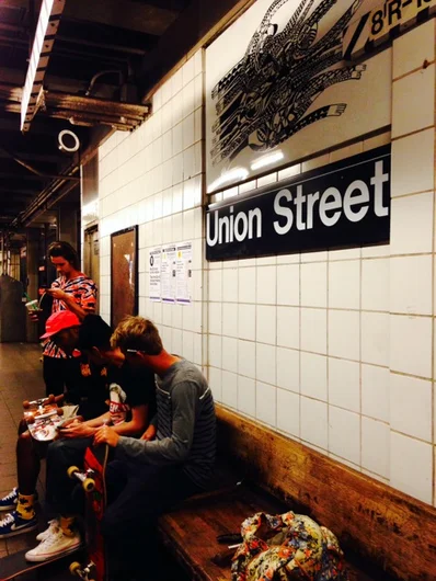 <!--NYCRT-->

Day 1: Waiting for the train to take us into the city.