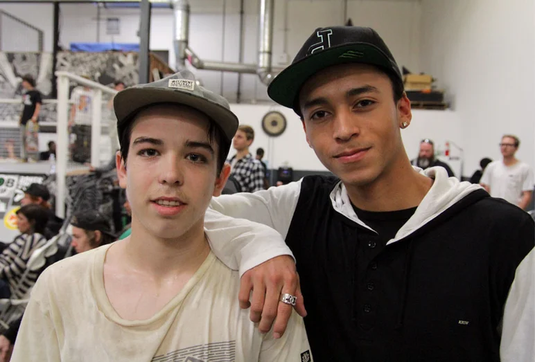 Chase Webb and Nyjah Huston are here holding it down.<!-- Damn Am Costa Mesa 2013 Presented by Volcom -->