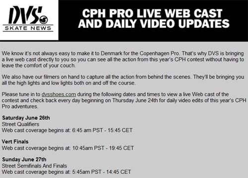 Copenhagen Pro will be live on the web