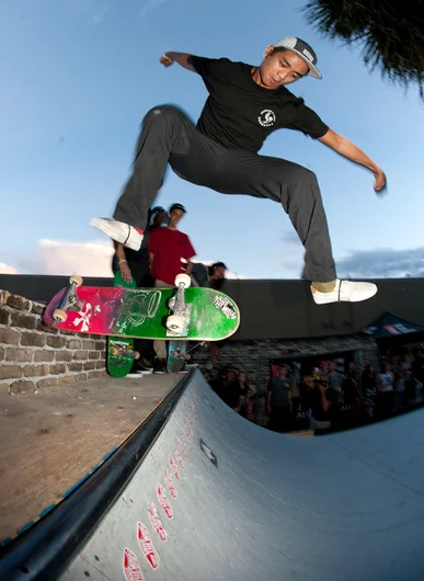 <!--ybor4year-->

Sam Bellipanni is next level, no bullshit. I didn't even know how to shoot this trick. Sam ollied out of the quarter to backtail on the brick wall, then kickflipped out and back into the tranny. Please, do yourself a favor and watch the edit Jean-Luc made to see this insane maneuver.








