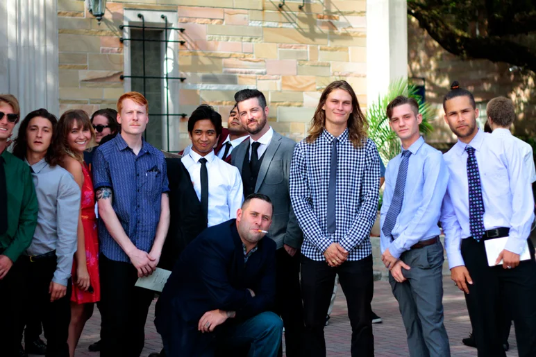 <!--lukeswedding-->

Everyone knows how to clean up well! You’d never guess we worked at a skateshop.