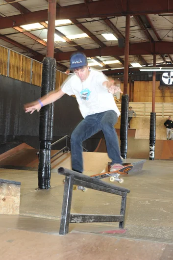 Time to work off some turkey belly.  That's a boardslide up.<!-- Black Friday at SPoT Presented by Vans 2012 -->