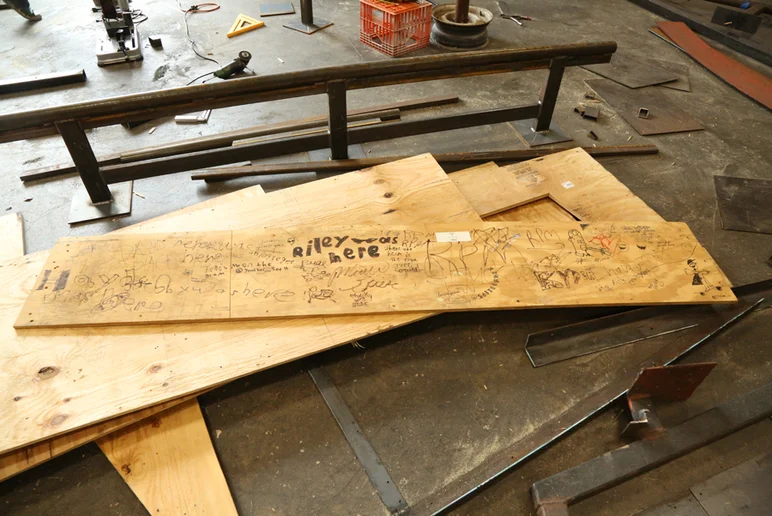 <!--coursephotos16-part2-->
Looks like some Skate Campers tagged up this panel. Speaking of Skate Camp, there's a couple of single-day sessions coming up on October 10th and 12th. <a href=