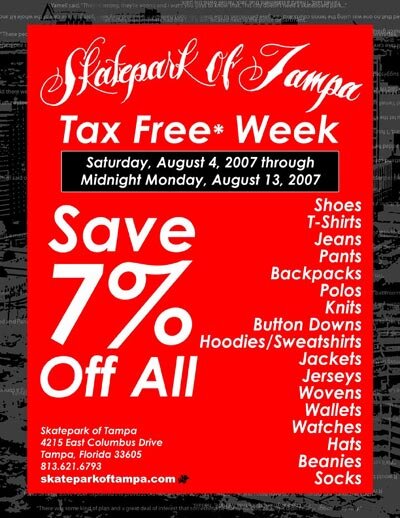 Tax Free Week