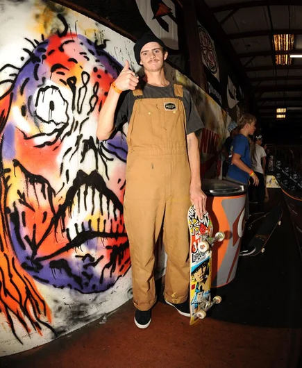 <!-- amdec13fri -->

Dolan had a unique sense of fashion, too. Check out these Brixton overalls. You killed it today, Dolan.