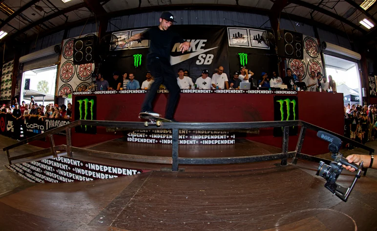 <!--sundaydaypro15-->

There were a lot of repeating offenders on the main centerpiece, but Youness Amrani was the only one to skate away with the Switch Lipslide Top-N-Down.