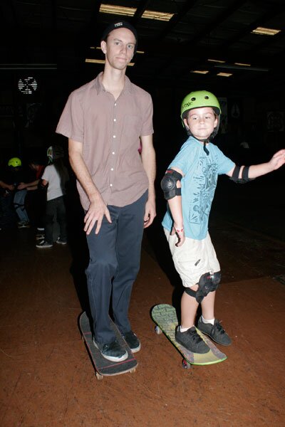 Tanner Hawkins from the Snack Bar helping a kid