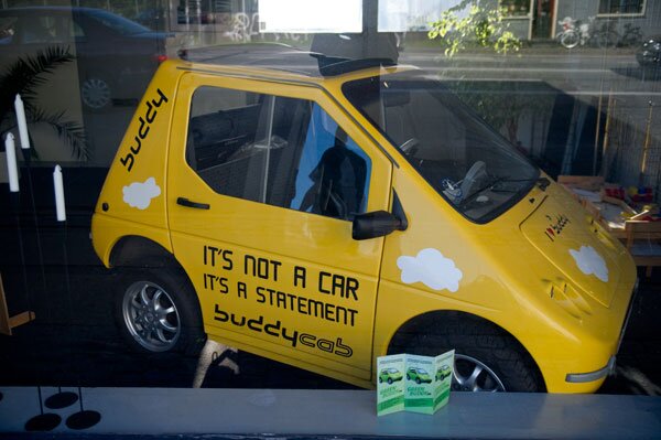 A car dealership down the street in Copenhagen