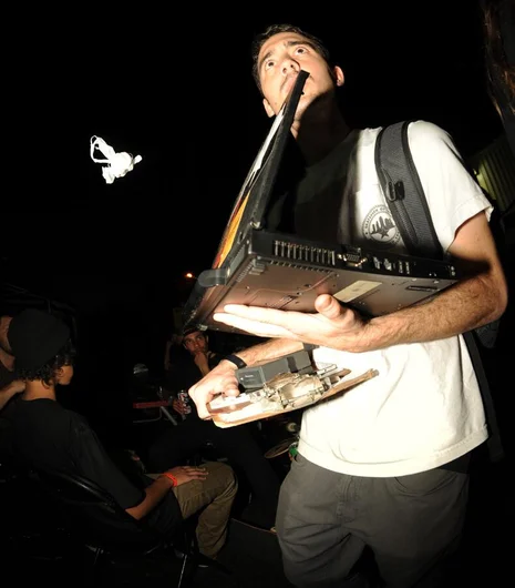 <!-- amdec13sat -->

Ed Selego threw a balled up sticker at Sebastian Chande's dome. I just happened to catch it in midair, just before impact.