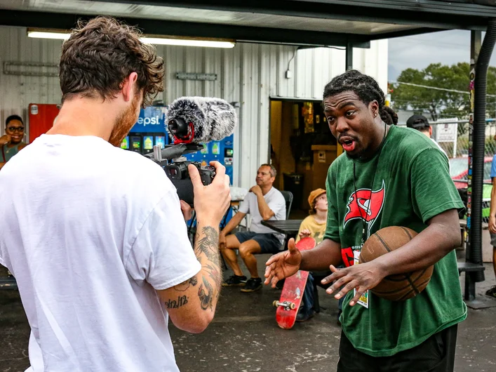We are gathered here today at SPoT to celebrate this little thing we call skateboarding with the Gas Giants team. Gary Rogers even came through to Emcee the event.

<!--gasgiantsdemo-->