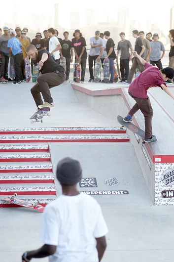 <!--danyc15-->

Right away things were insane. You ever see a backside 360 and a front crook happen 2 feet from each other?